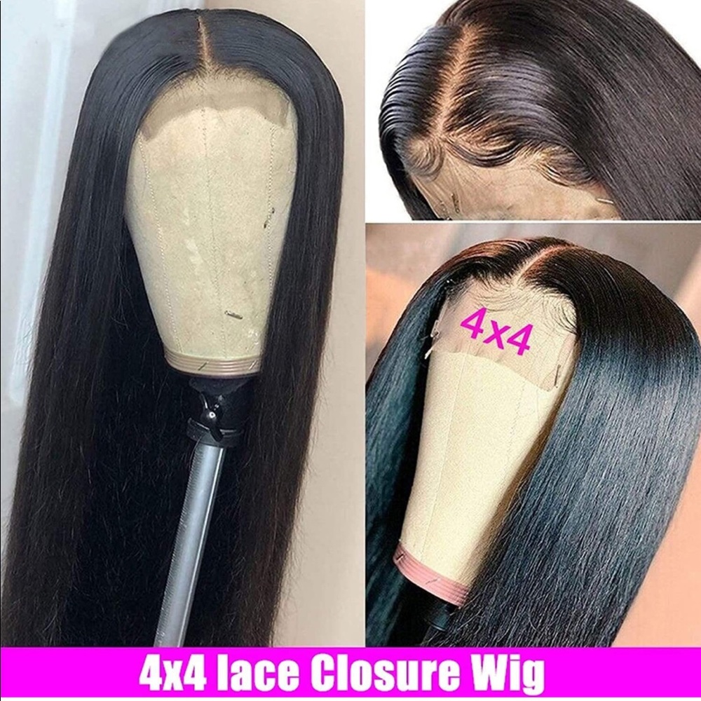 150% density 4x4 Lace Closure Wig